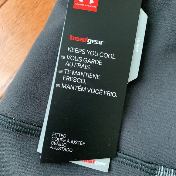 UA Heat Gear Hi-rise Fitted Workout Leggings - Picture 7 of 10